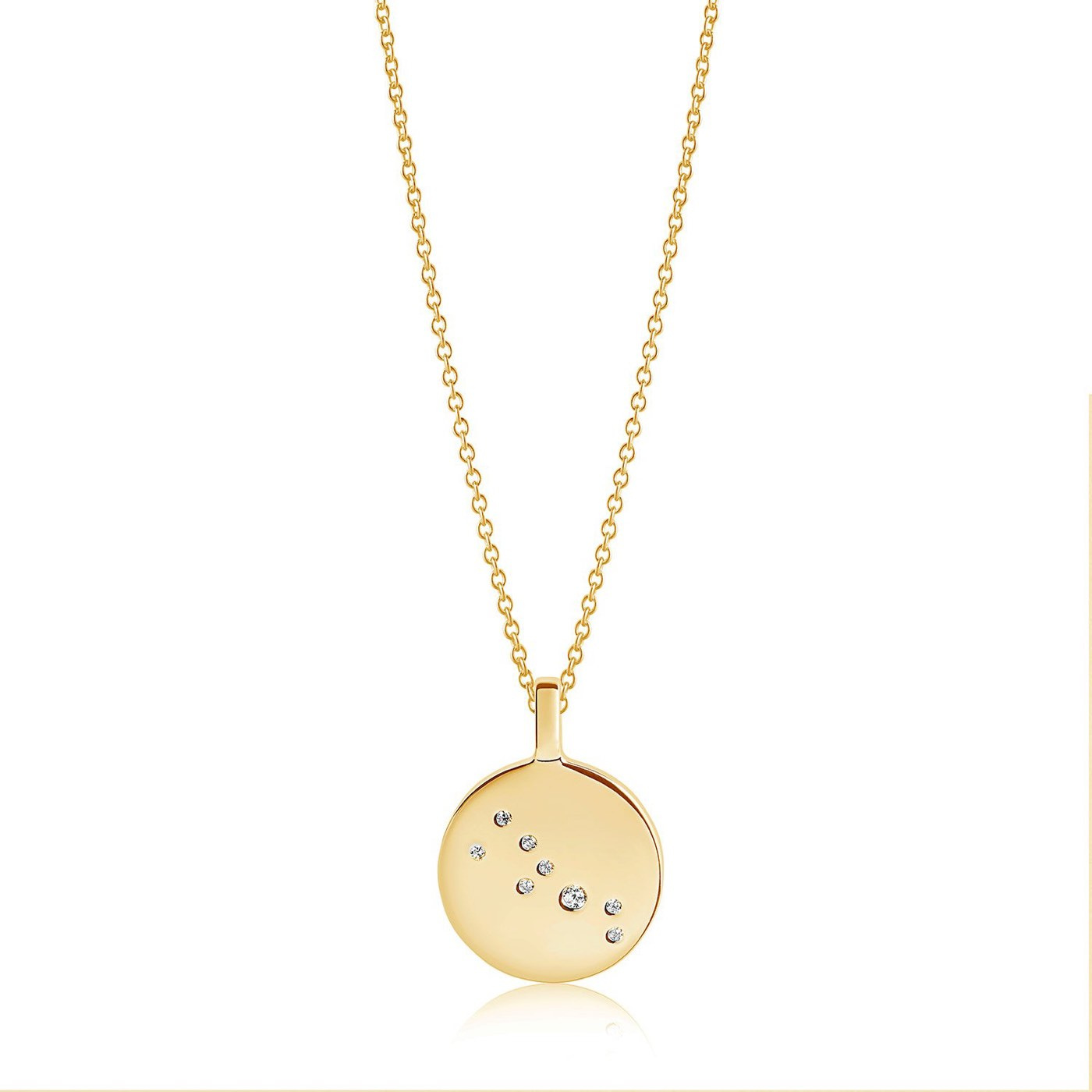 ZODIACO TAURUS Necklaces White Zirkoner (Gold)