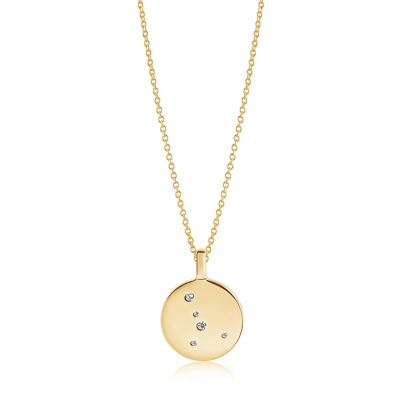 ZODIACO CANCER Necklaces White Zirkoner (Gold)