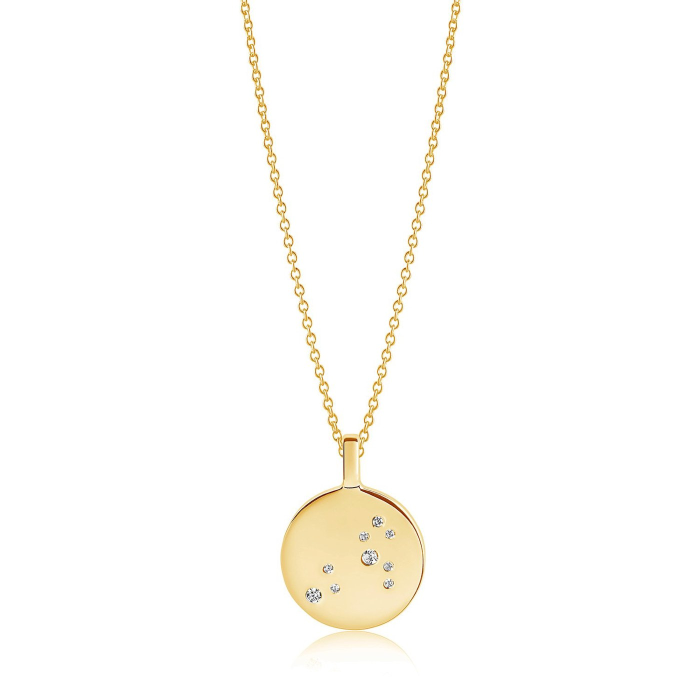 ZODIACO LEO Necklaces White Zirkoner (Gold)