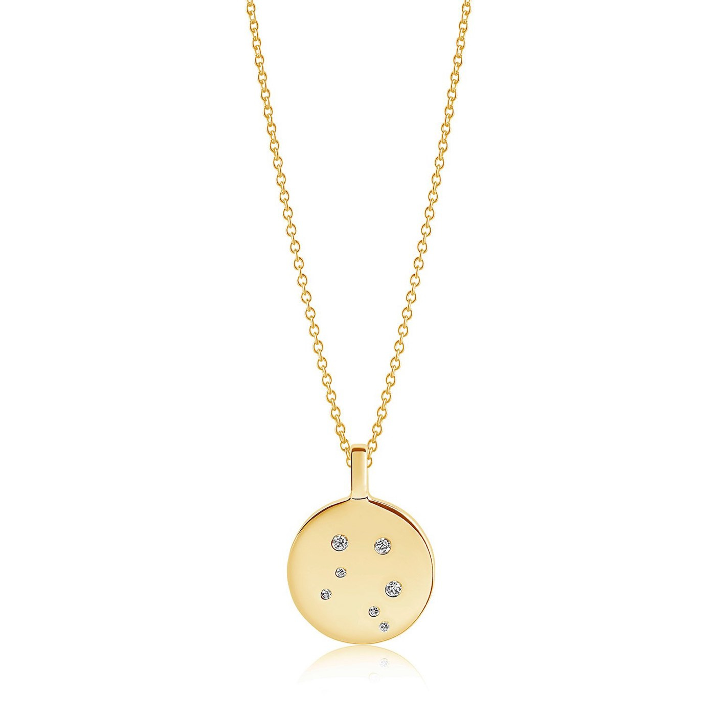 ZODIACO LIBRA Necklaces White Zirkoner (Gold)