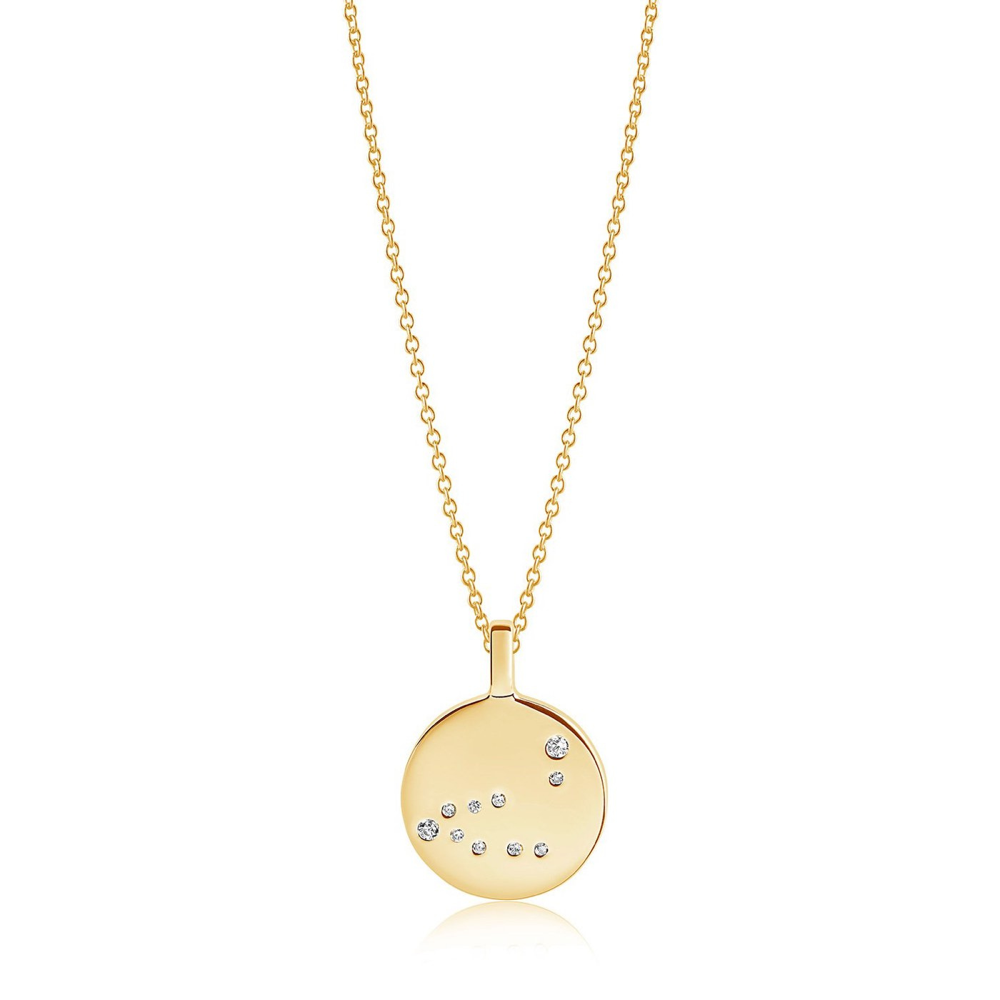 ZODIACO CAPRICORN Necklaces White Zirkoner (Gold)