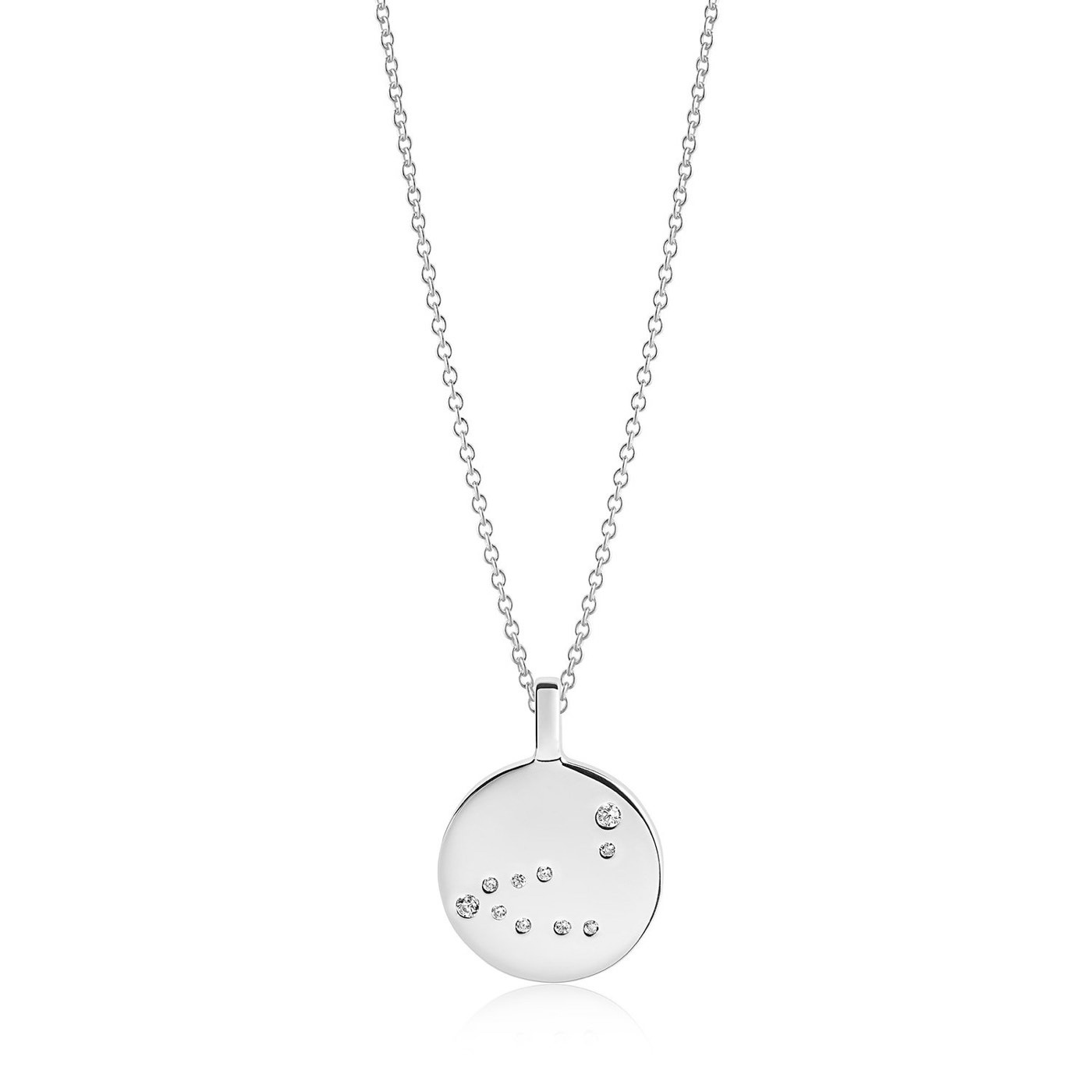 ZODIACO CAPRICORN Necklaces White Zirkoner (silver)