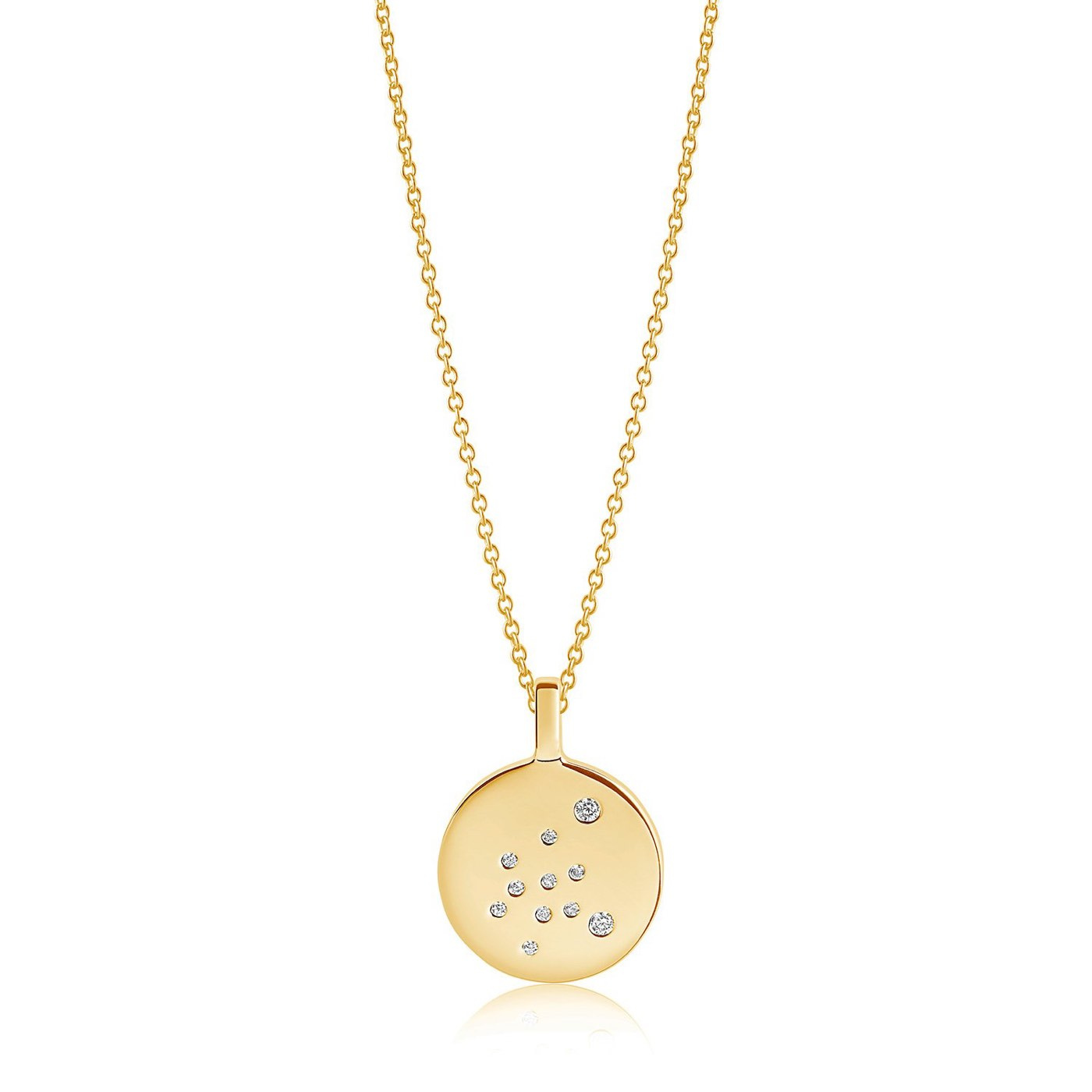 ZODIACO AQUARIUS Necklaces White Zirkoner (Gold)