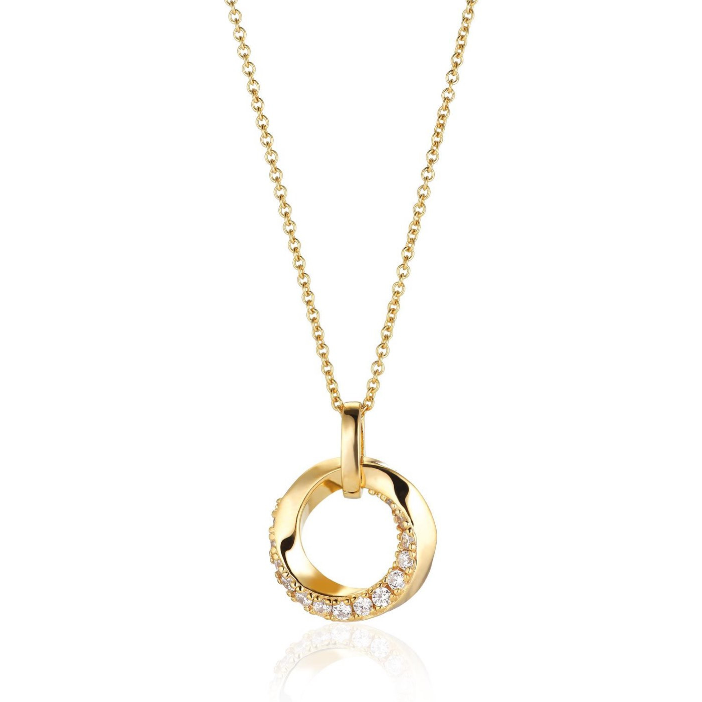 FERRARA Necklaces White Zirkoner (Gold) 38-45 cm