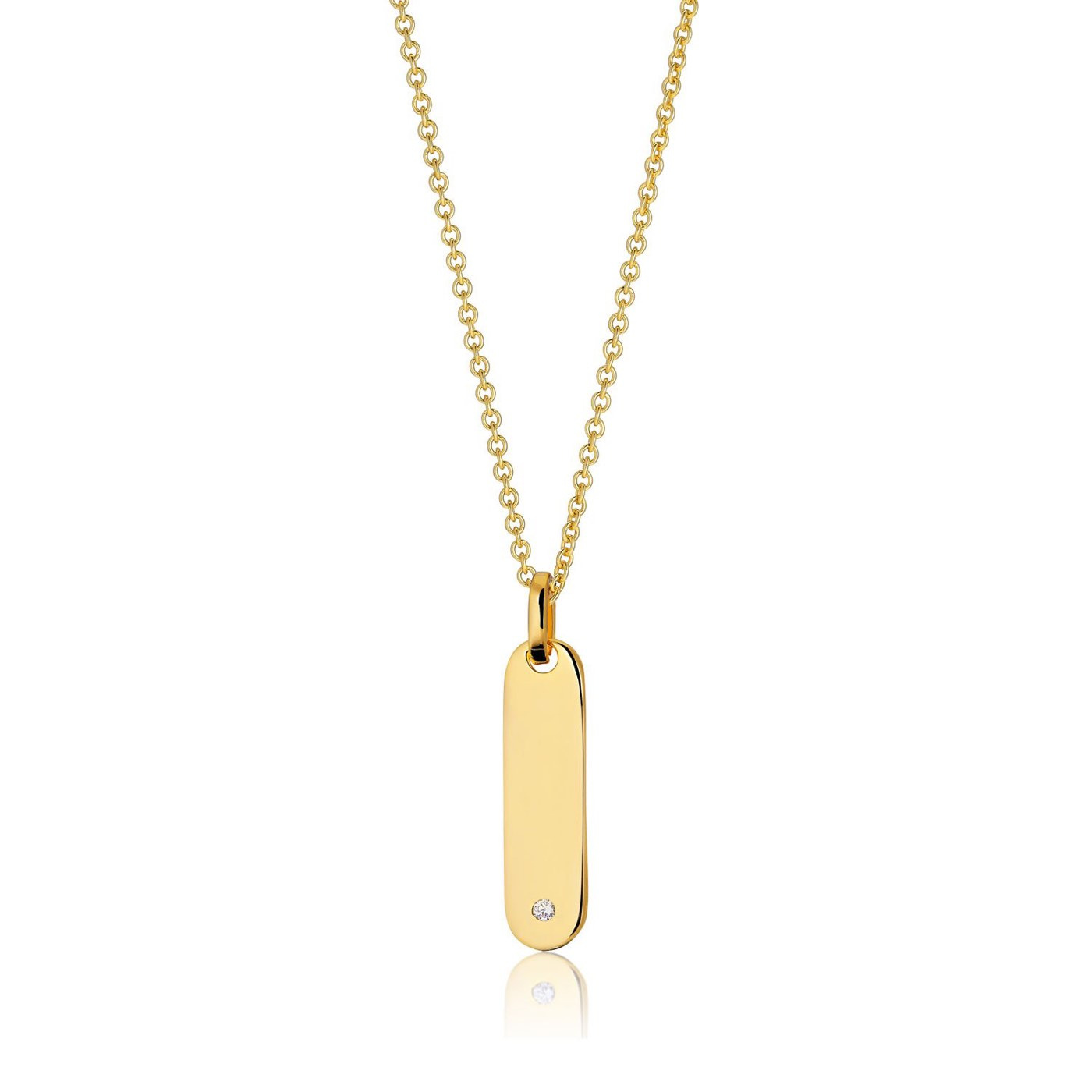 FOLLINA LUNGO Necklaces White Zirkoner (Gold) 38-45 cm