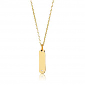 FOLLINA LUNGO Necklaces White Zirkoner (Gold) 38-45 cm