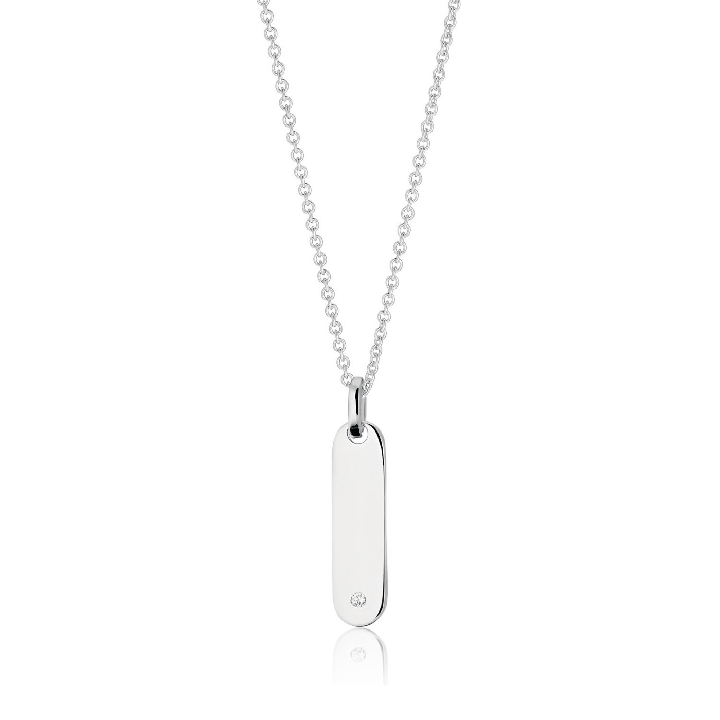 FOLLINA LUNGO Necklaces White Zirkoner (silver) 38-45 cm