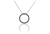 BIELLA GRANDE Necklaces Black Zirkoner (silver)