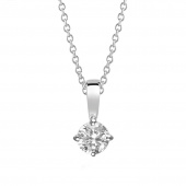 PRINCESS ROUND Necklaces White Zirkoner (silver) 45 cm