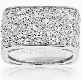NOVARA QUADRATO ring White Zirkoner (silver)