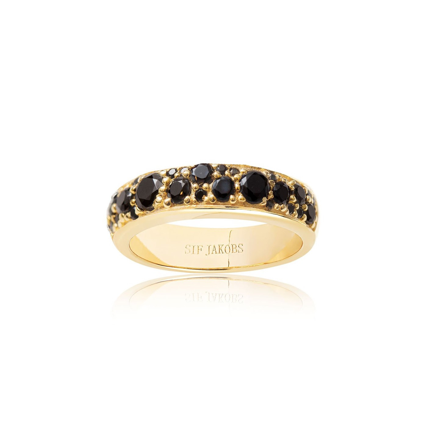 NOVARA UNO ring Black Zirkoner (Gold)
