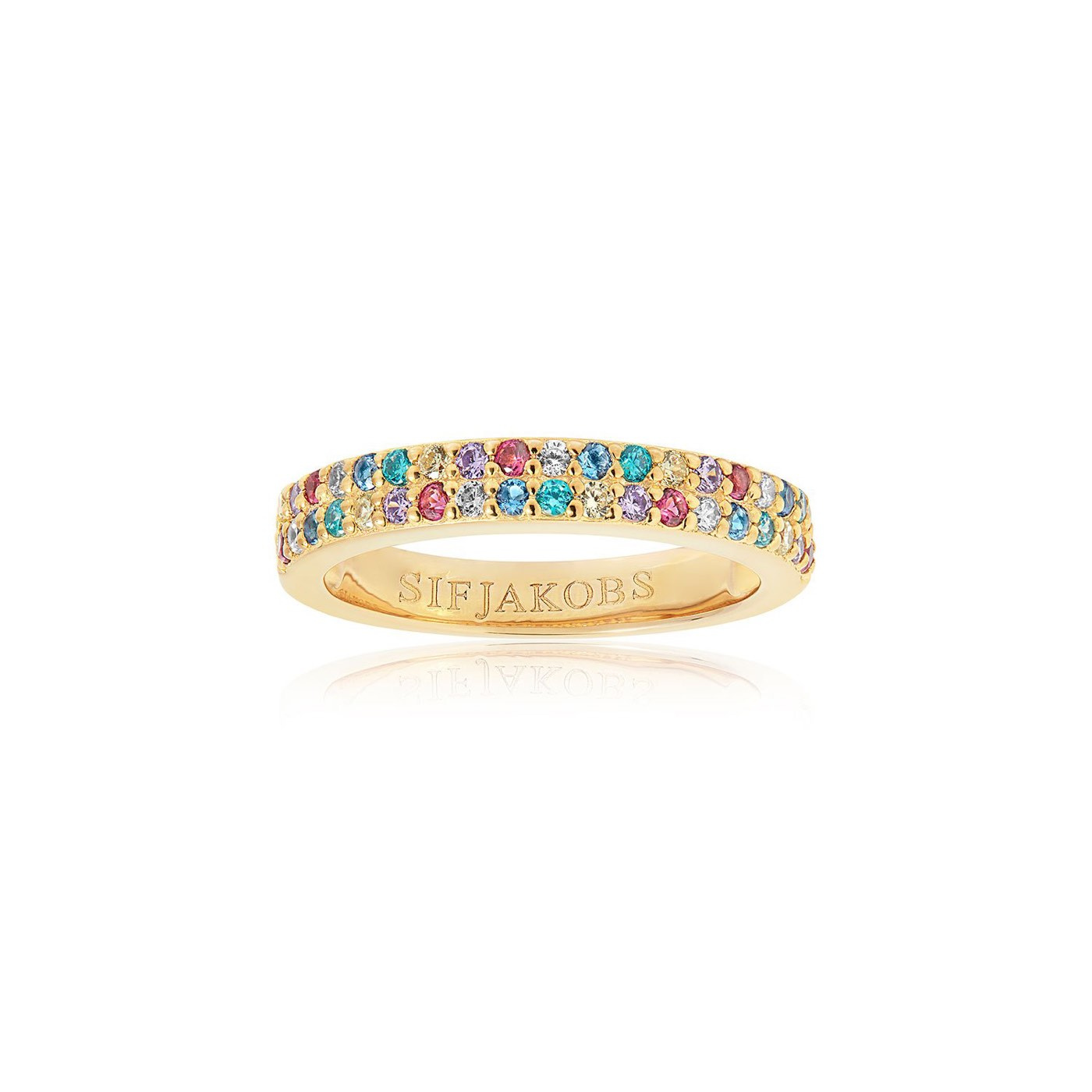 CORTE DUE ring Multi-coloured Zircons (Gold)