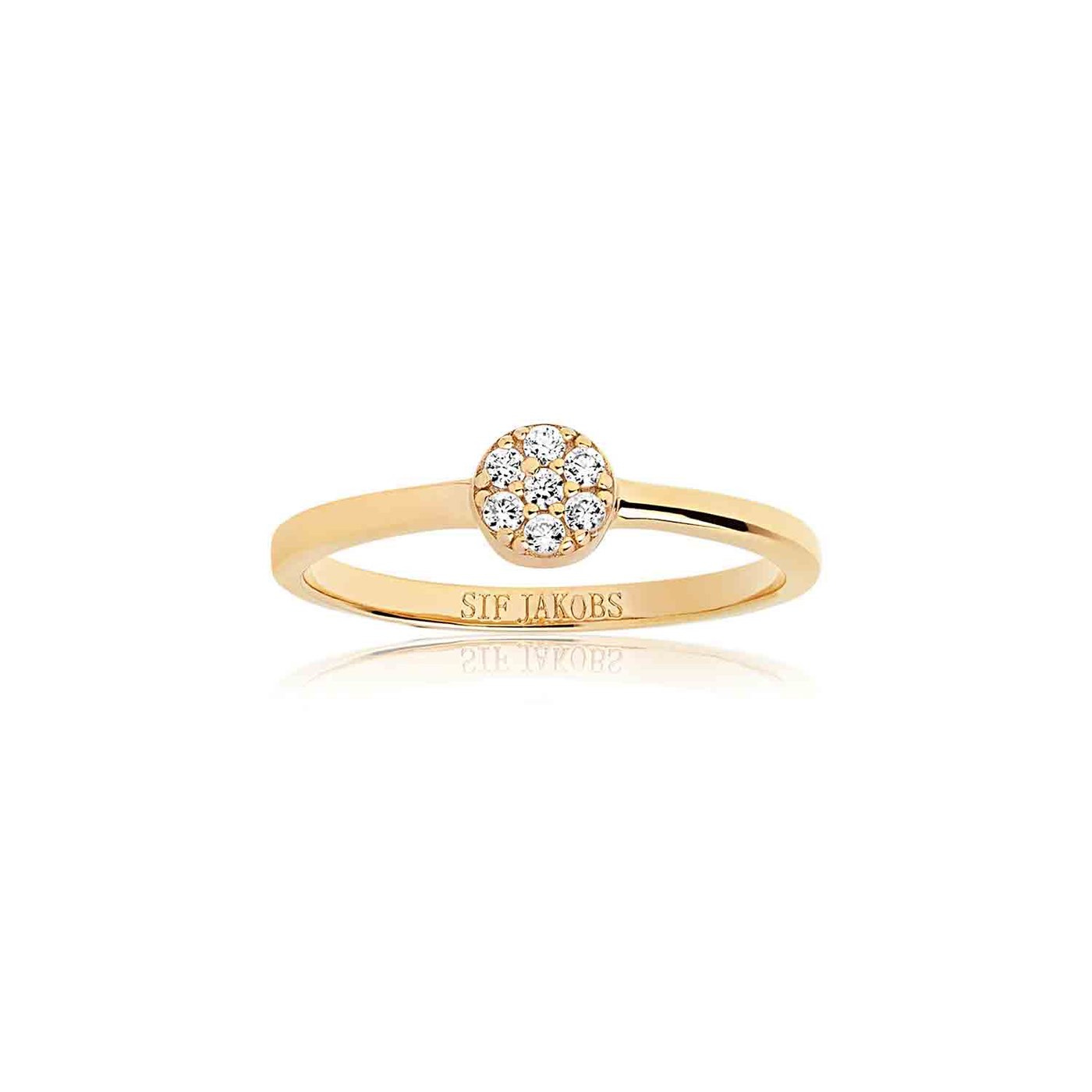 CECINA ring White Zirkoner (Gold)