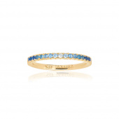 Ellera - 18k Goldpläterad med zirkoner i blå och vit gradient Ring Ellera - 18k Goldpläterad med zirkoner i blå och vit gradient Ring
