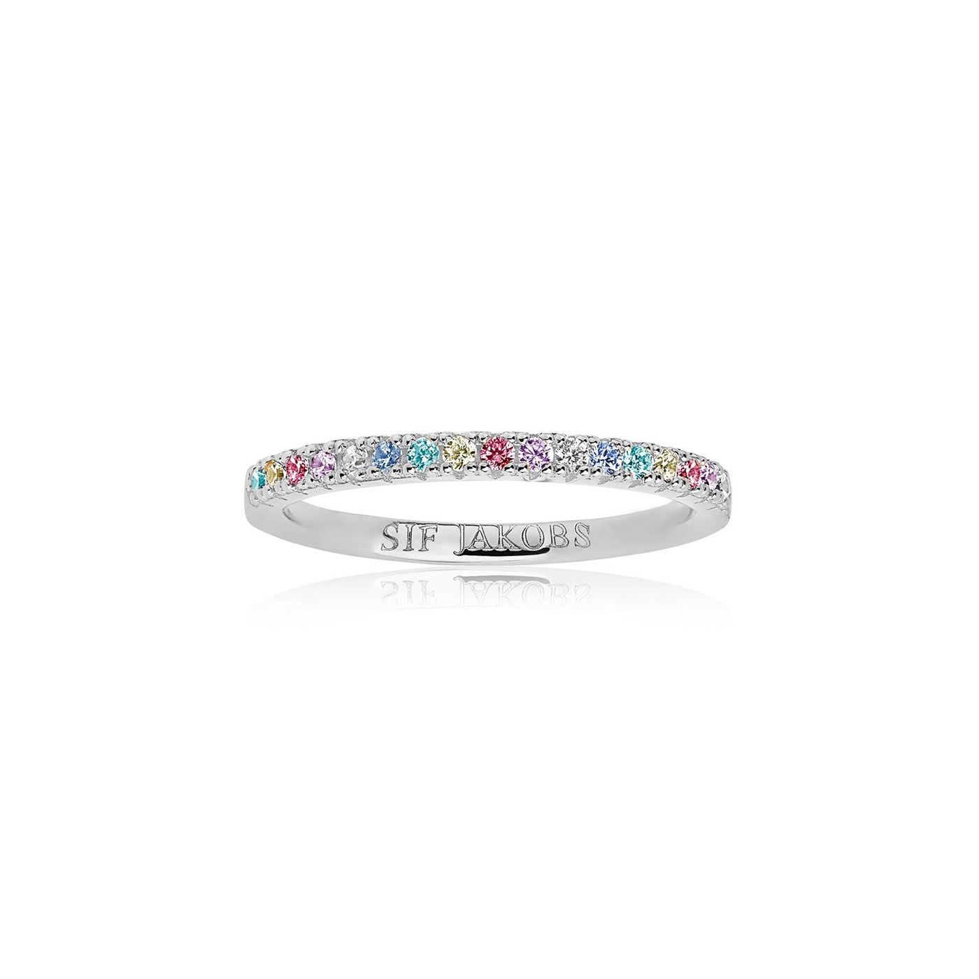 ELLERA ring Multi-coloured Zircons (silver)