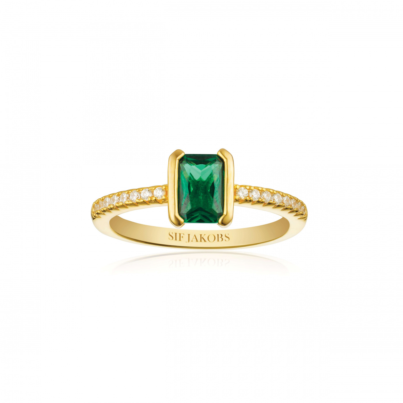 ROCCANOVA PICCOLO Ring Grön zirkonia Gold