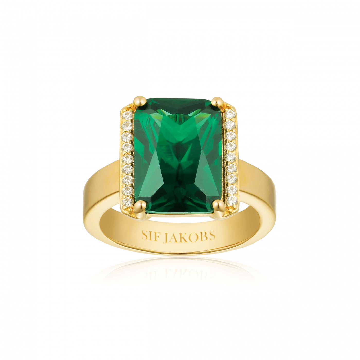 ROCCANOVA ALTRO GRANDE Ring Grön zirkonia Gold