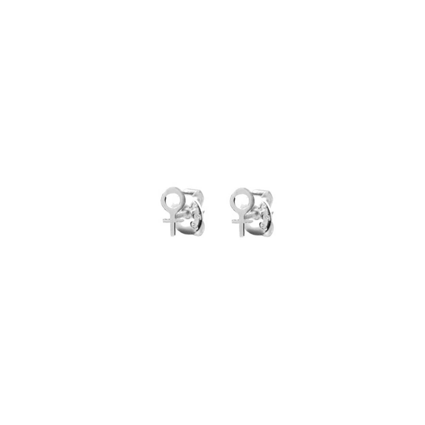 Women Unite drop Earring silver