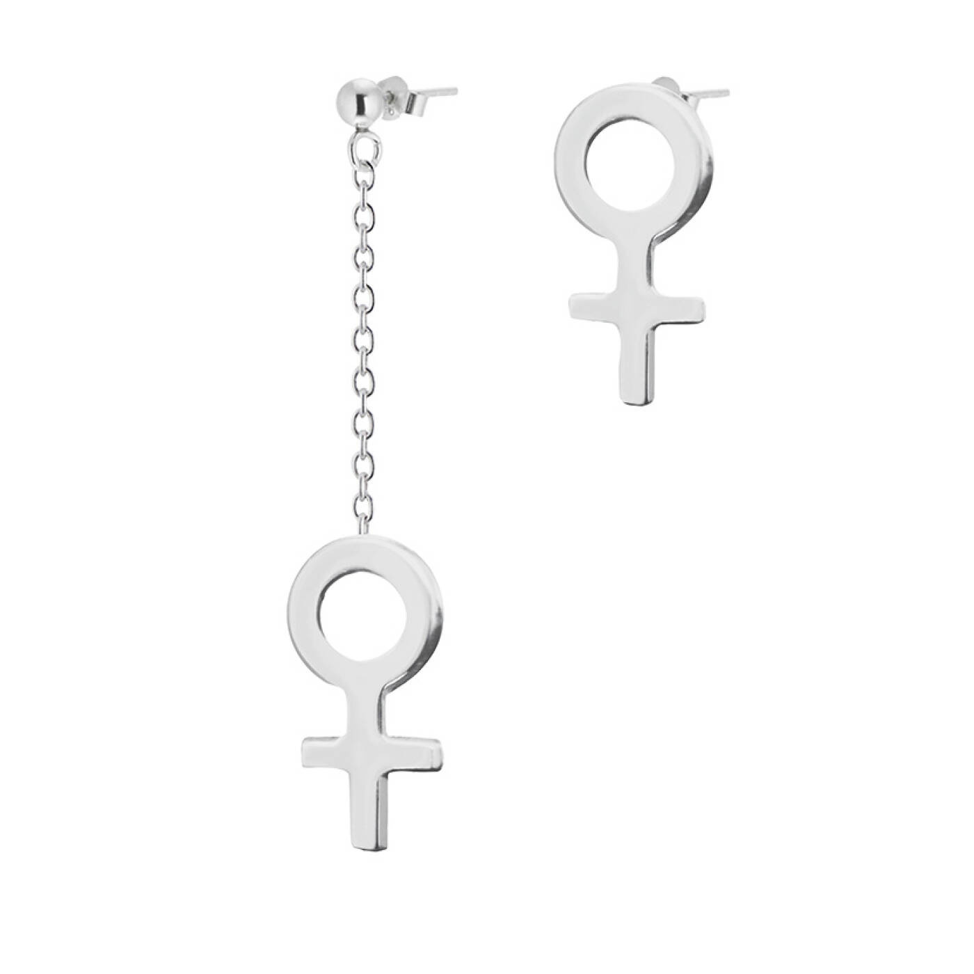 Women Unite mixed Earring Silver
