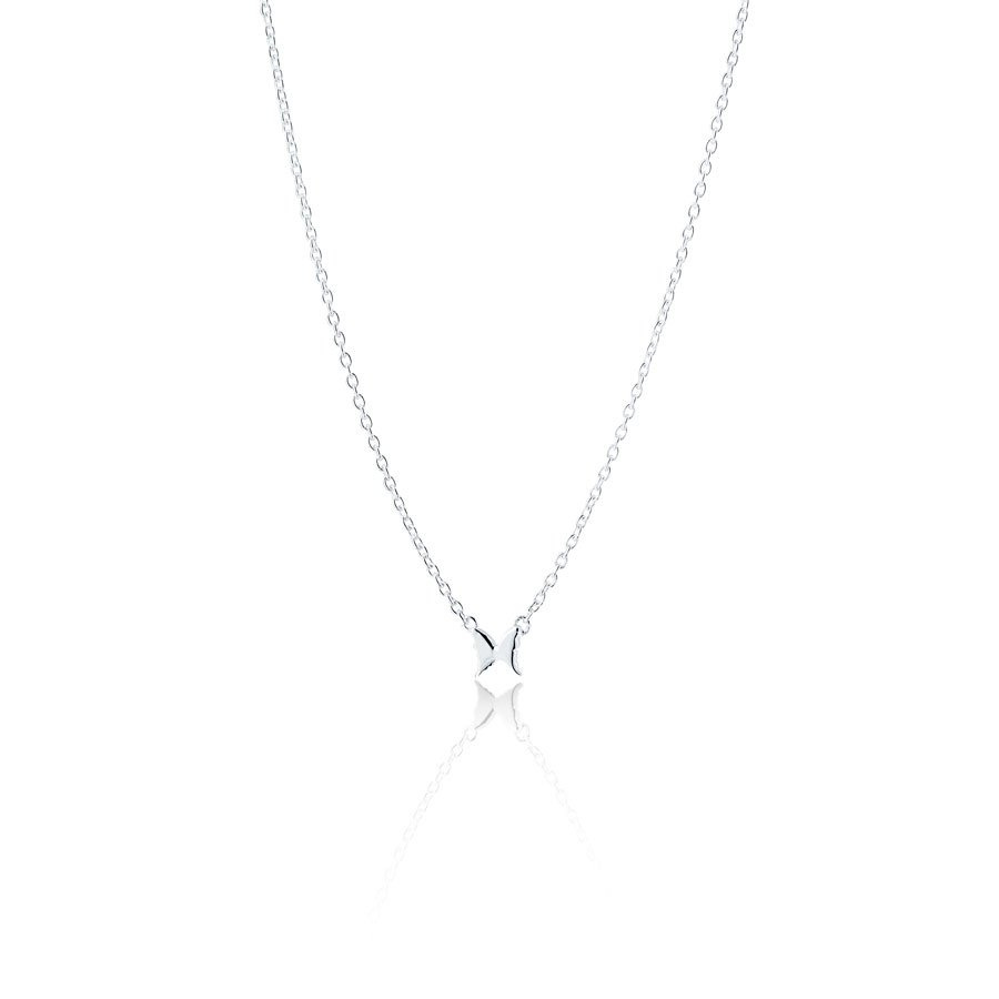 Petite papillion  Necklace Silver