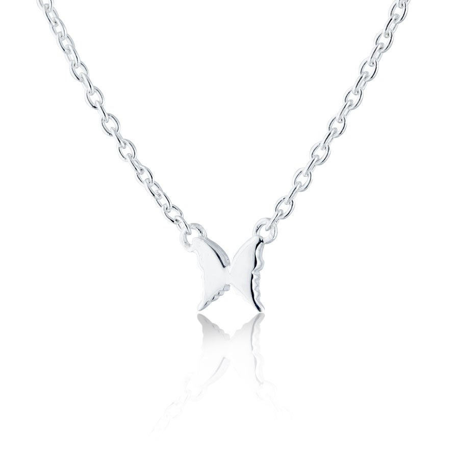 Petite papillion  Necklace Silver