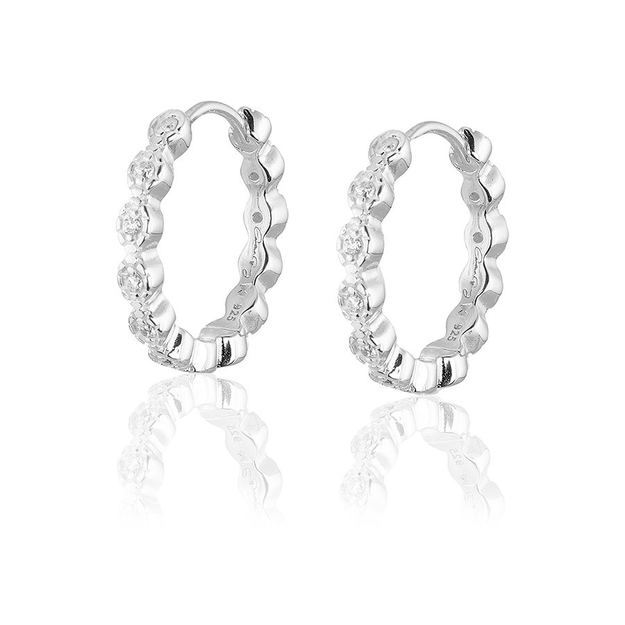 Time to glow Earrings creol - L Silver